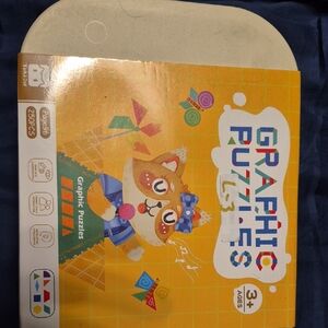 Graphic Puzzles Set with Cat Design